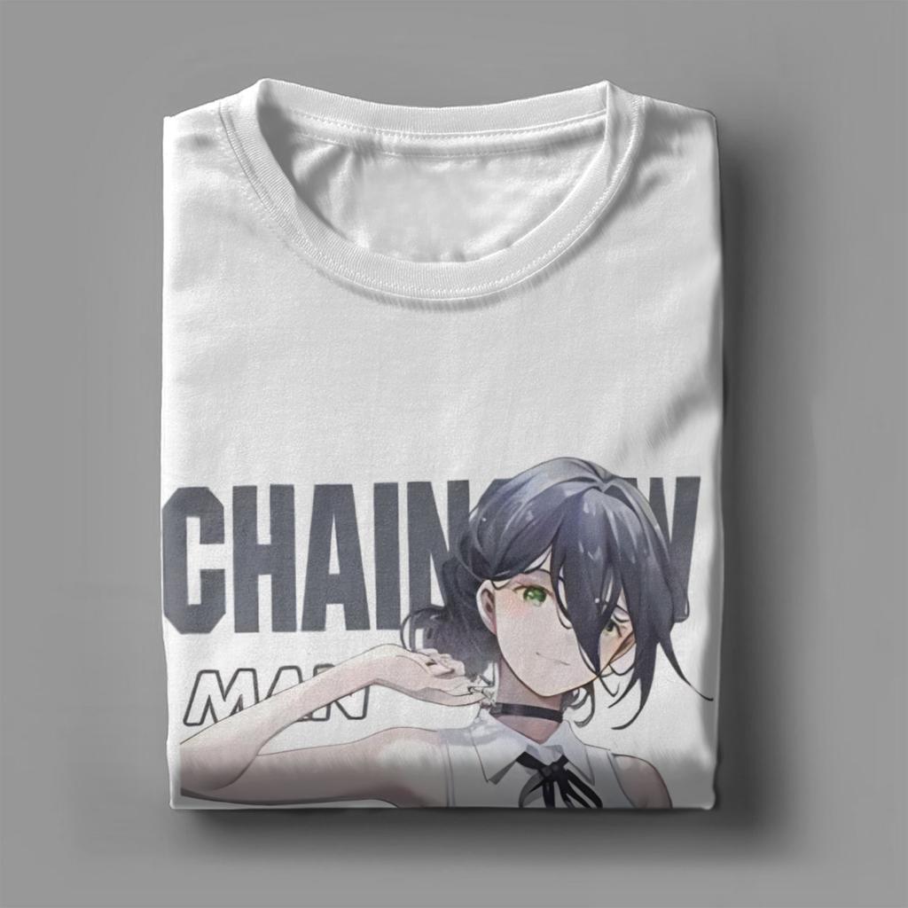Reze Anime Chainsaws Japan Manga Man Outfit Men Women T Shirts 100% Cotton Tee Graphic Print  T-shirt Clothes