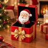 Hinged Christmas Gift Box Toy with a Spring-Mounted Figure That Rises As the Lid Opens for Holiday Gift Giving