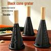 Solid Wood Handle Multi-Functional Stainless Steel Grater for Ginger, Potato, Carrot, and Cheese