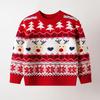 Christmas Sweatshirts Winter Boy Girl Print Knit Sweater Pullover Cotton Clothes Autumn Kids Slouchy Soft Clothing Knitwear
