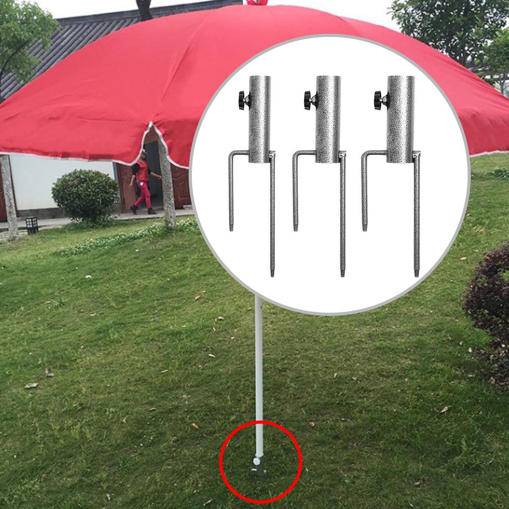 Versatile Ground Spike Easy to Install Aluminum Stake Metal Outdoor Umbrella Stand for Beach/Garden/Fishing Umbrellas