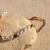 Youthway Glass Pearl Shaped Water Drop Cast Water Drop Bracelet Stainless Steel 18K Gold Plated Waterproof Summer Jewelry