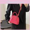 Vintage Chic Shell Bag For Women Stylish Fall Season Colorblock Shoulder Bag