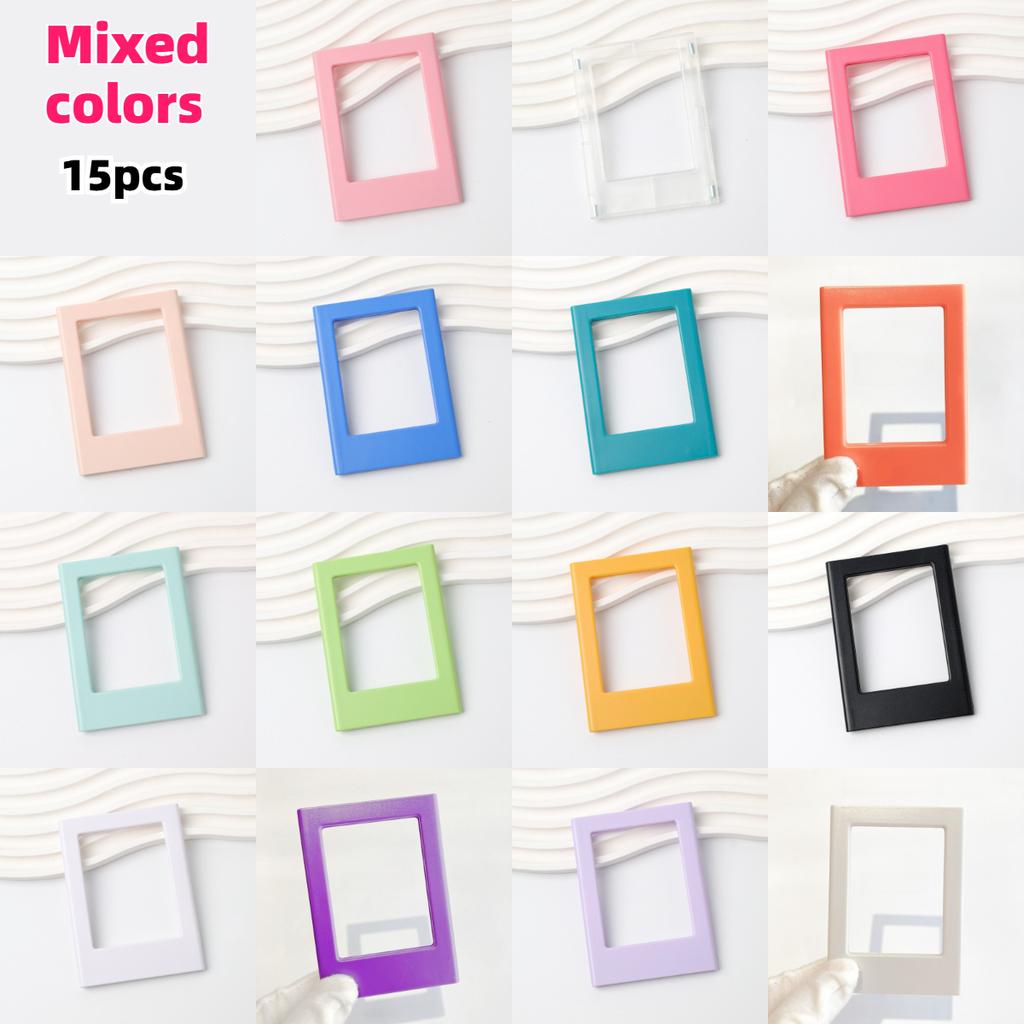 15pcs Magnetic Picture Frames 3-inch for Instax Film Pictures Refrigerator Picture Frame Magnets Displaying Memories Home Decor