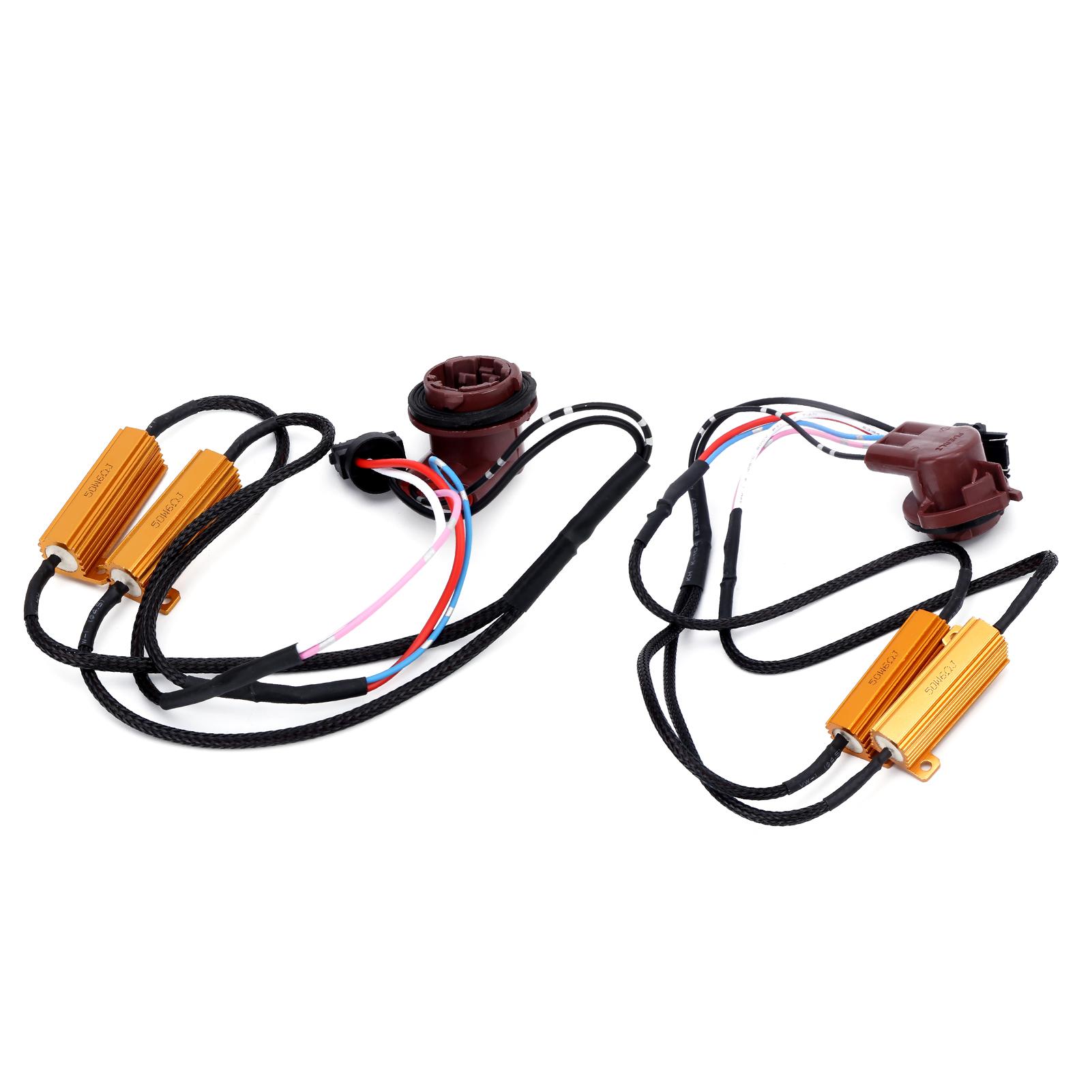 

2 шт. 3157A светодиодный декодер 50 Вт нагрузочный резистор вспышка без ошибок подавитель для автомобильных фар противотуманных фар