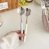 Stainless Steel Coffee Spoon Teaspoon Long Handle Dessert Ice Cream Spoon Cake Spoon Tableware Kitchen Gadgets