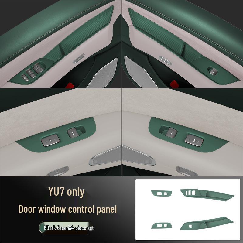 Compatible Xiaomi YU7 Car Window Lift Panel Sticker for 25 Models - Glass Lift Panel & Button Frame Pad.