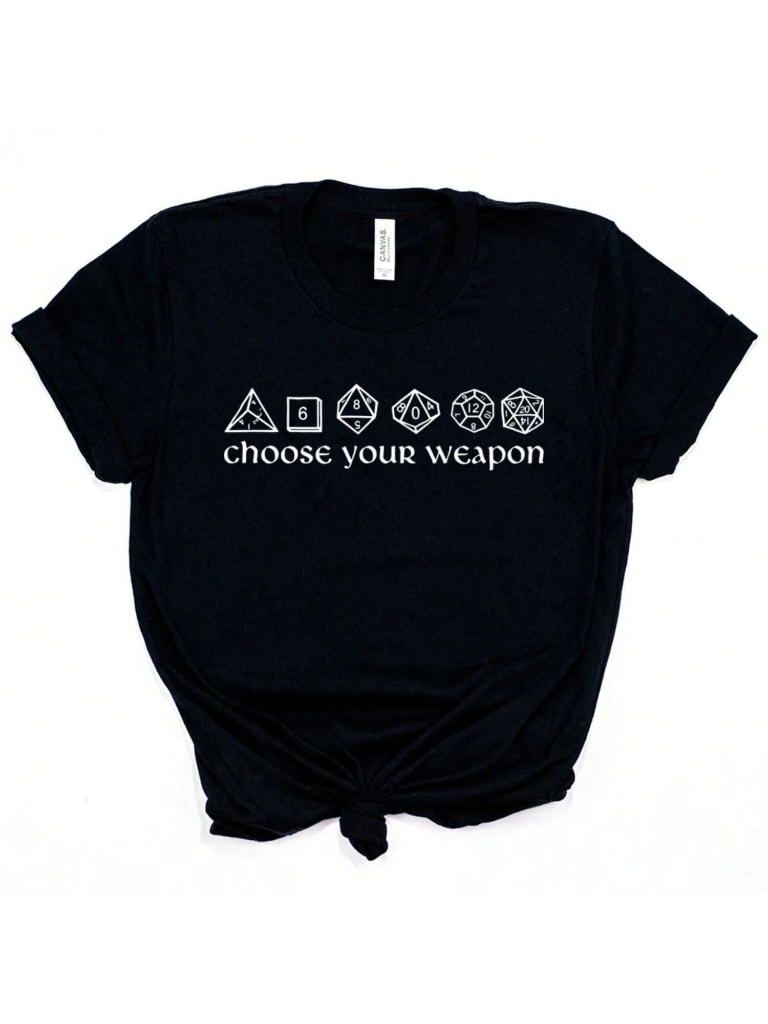 Choose Your Weapon T-Shirt Funny Dice Shirt Board Games RPG Gaming Tees Unisex Short Sleeve Tshirt Vintage D&D DM Tops Tee S разноцветный