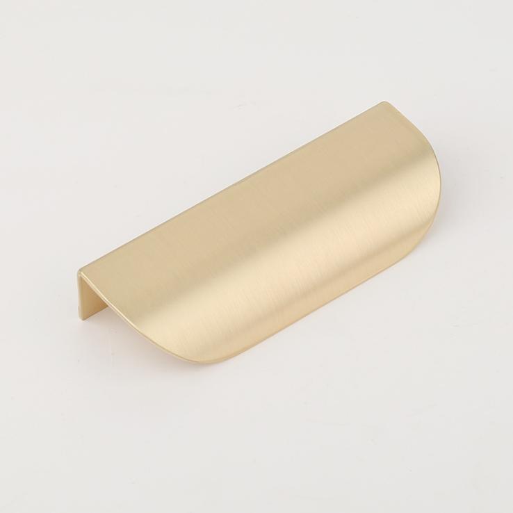 Úchytka ve tvaru listu, zlaté kartáčované duté úchytky, úchytka pro skříňky, zinková slitina 40mm/96mm, zlatá zásuvka se šrouby