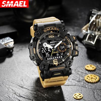Meeste digitaalsed käekellad Elektrooniline käekell Kahe ekraaniga spordikellad 3ATM Veekindel helendav sõjaväeline meeskell Õpilaste käekell