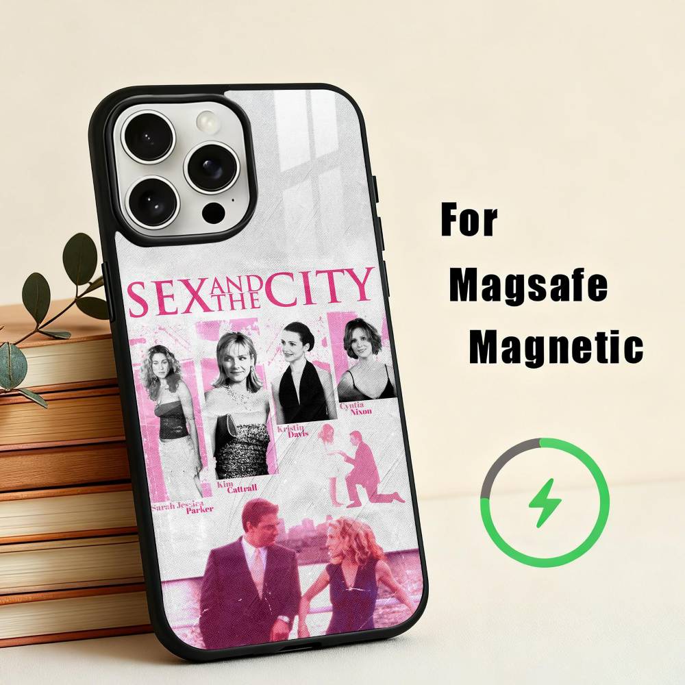 S-Sex and the City Phone Case For iPhone17,16,15,14,13,12,11 Plus,For Magnetic Wireless Charge Cover
