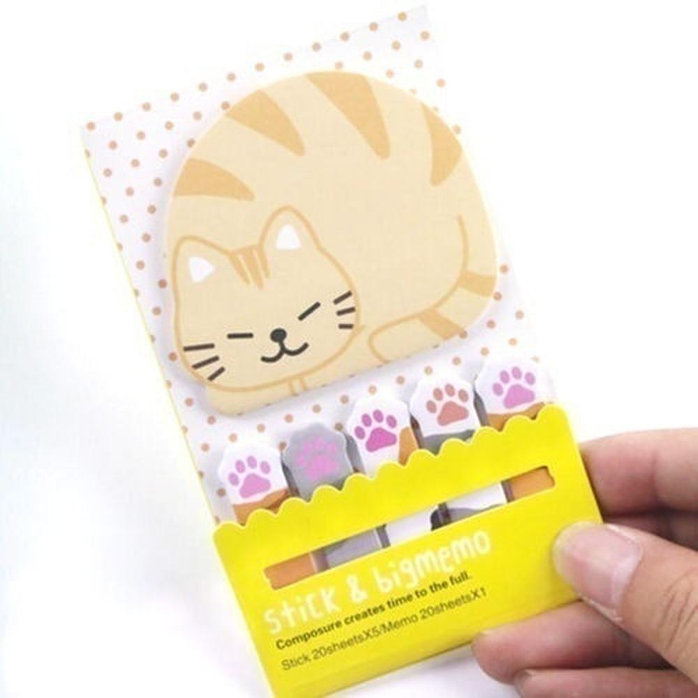 Kawaii Stickers Cartoon Sticky Notes Memo Sticky Notes Bookmark Panda Cat Stickers Office Decoration