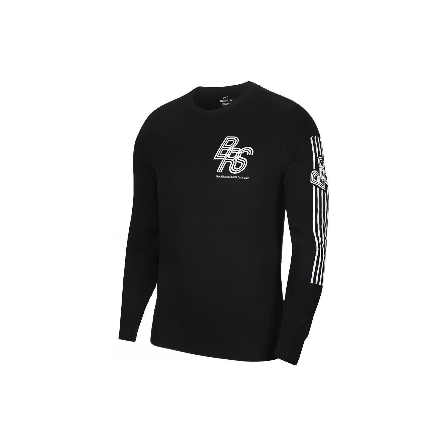 Nike Dri-Fit Printing Running Sports Long Sleeves Black Men s DH4345-010 M