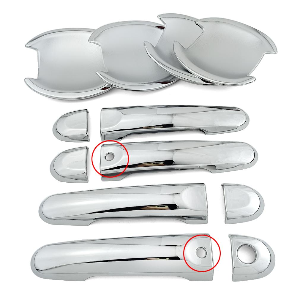For Nissan Note / Versa Note 2nd Gen 2012-2018 Car Styling Chrome Door Handle Cover Trim & Door Bowl Cover Trim 2013 2014 2015