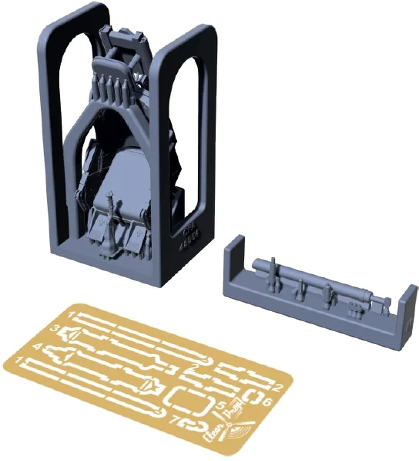 

Прозрачное североамериканское катапультное кресло Sabre поздней модели Прозрачные пластиковые детали для модели CPUA48054 Prop! 1/48 Ф-86А (для Prop) (Самолет)