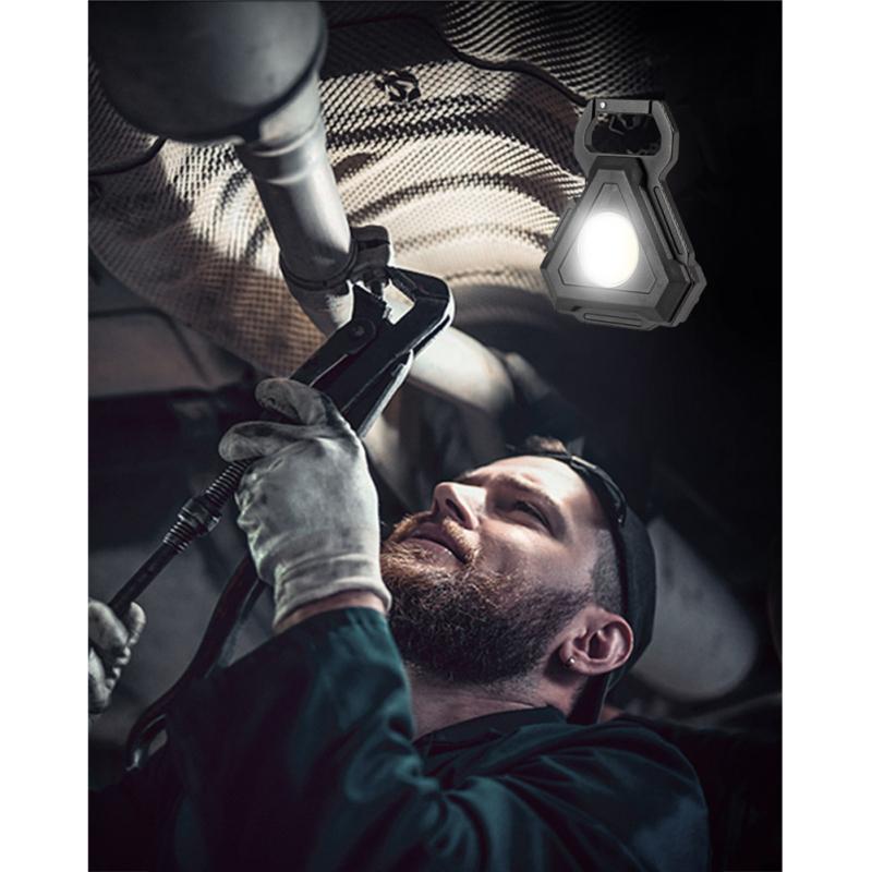 Mini Led Flashlight 7 Modes Portable Ultra-light Usb Rechargeable Keychain Work Light With Strong