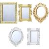 Doll House Decor 1/12 Mini Victorian Tiny Furniture Ornament Dollhouse Mirror Miniature