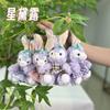 Sweet Rabbit Starry Plush Doll Keychain Fluffy Soft Toy Great Idea Gift