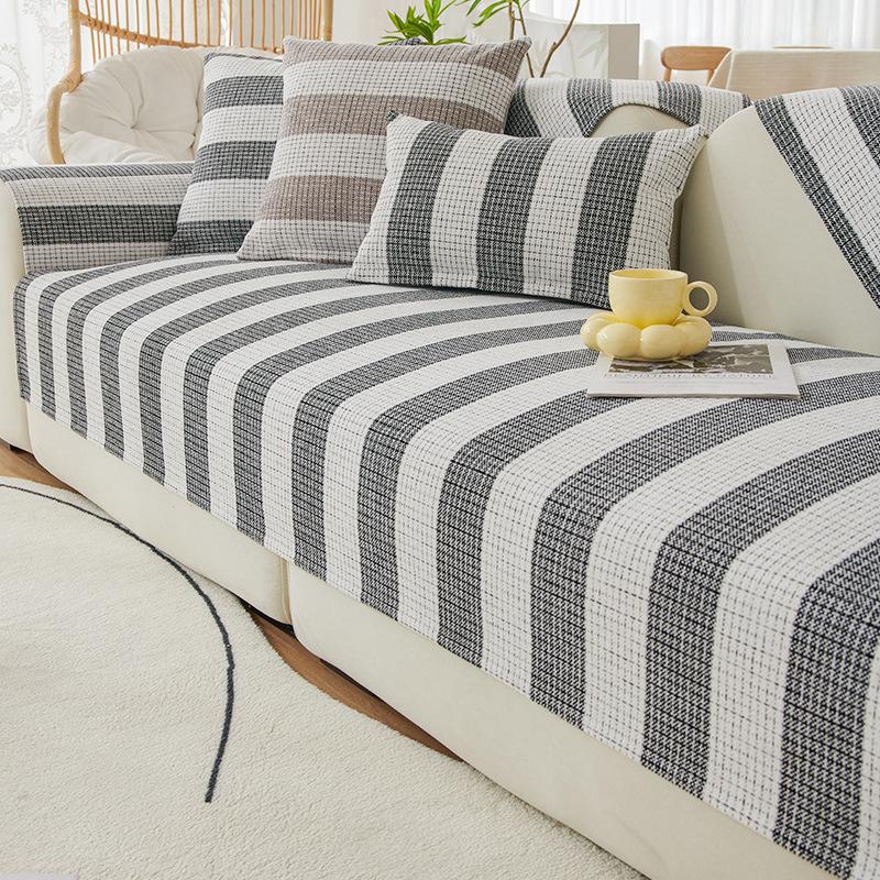 

Диван Four Seasons Универсальный скандинавский простой нескользящий чехол на седло, полностью покрытый тканью, подушка для сиденья, шезлонга, утолщенная 65*70cm