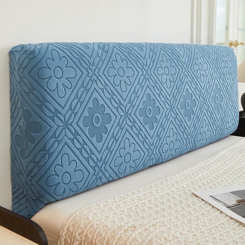 

Jacquard Velvet Elastic Bedhead Cover All-inclusive Bedroom Home Bedside Backrest Protection Headboard Dust Cover Bedroom Decor 120cm