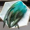 100Pcs Lake Blue Rooster Feathers 13-18cm Natural Chicken Pheasant Plumes for Crafts Jewelry Making Party Decoration Cock Plumas