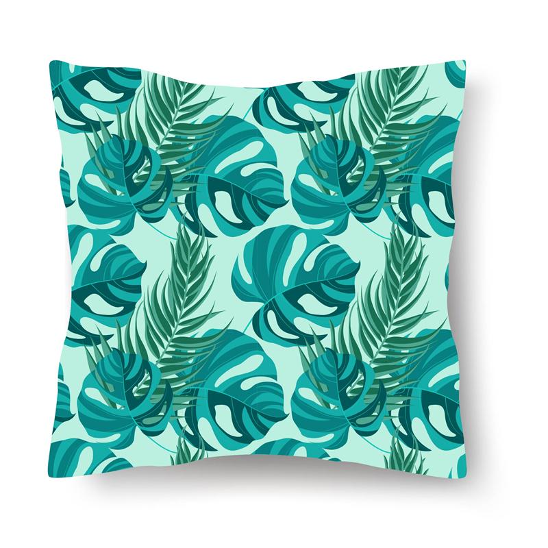 

Наволочка з візерунком із тропічним листям для домашньої вітальні, дивана, декору для спальні, наволочка з поліестеру 45 * 45 см 40X40CM