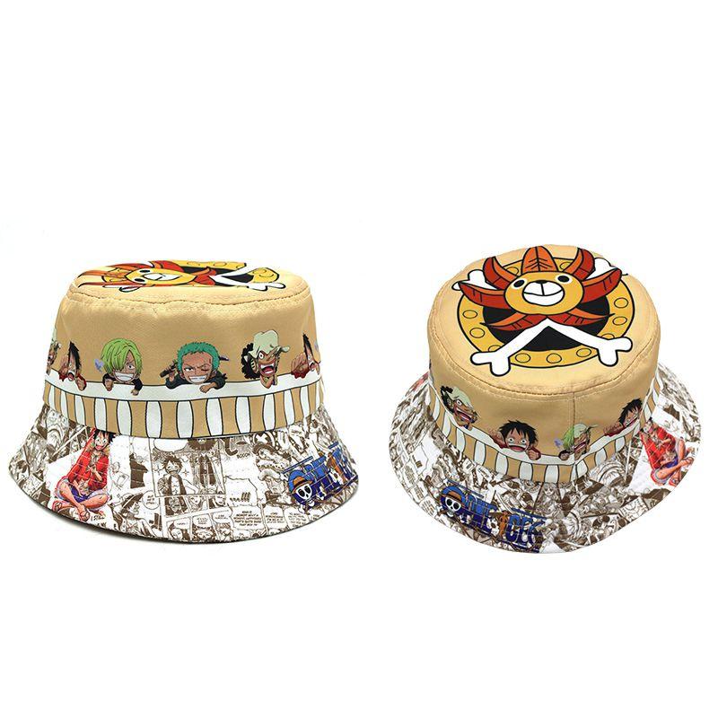 One Anime Piece Cartoon Print Fisherman Hat Outdoor Sun Hat Casual Basin Hat