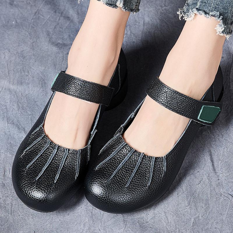 Fashion GKTINOO 2025 Spring Pleated Genuine Cow Leather Shoes Women Shoes Elegant Fashion Shoes Woman Retro Handmade Shoes High Heels