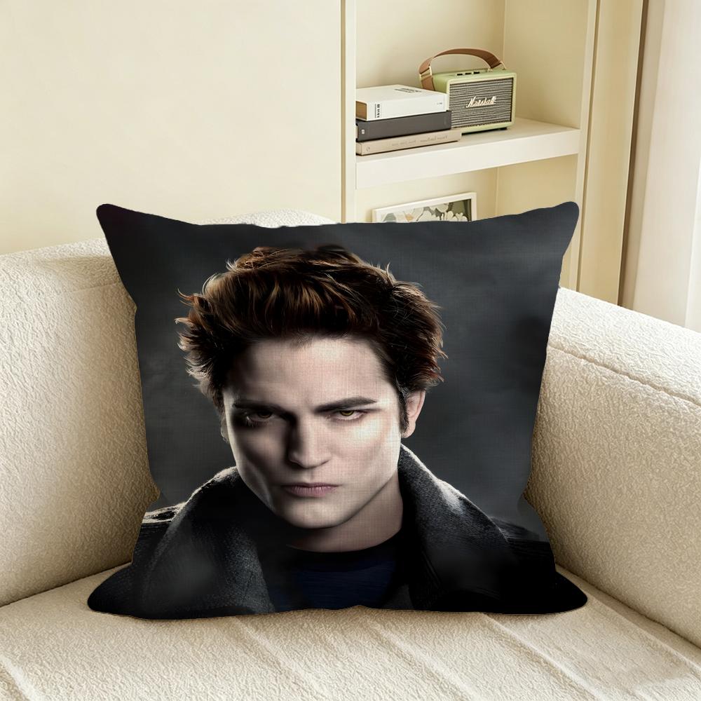 E-Edward Cullen Cushion Cover Natural Linen Pillowcase Set, All-In-One Decor For Sofa, Bedroom & Chair