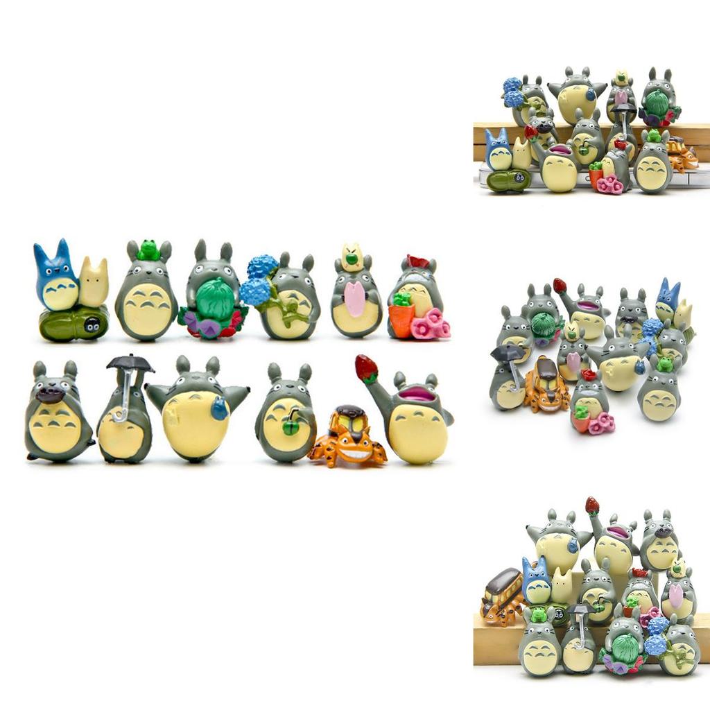 My Neighbor Totoro 12pcs Set Garden Decoration Anime Action Figures For Kids And Collectors