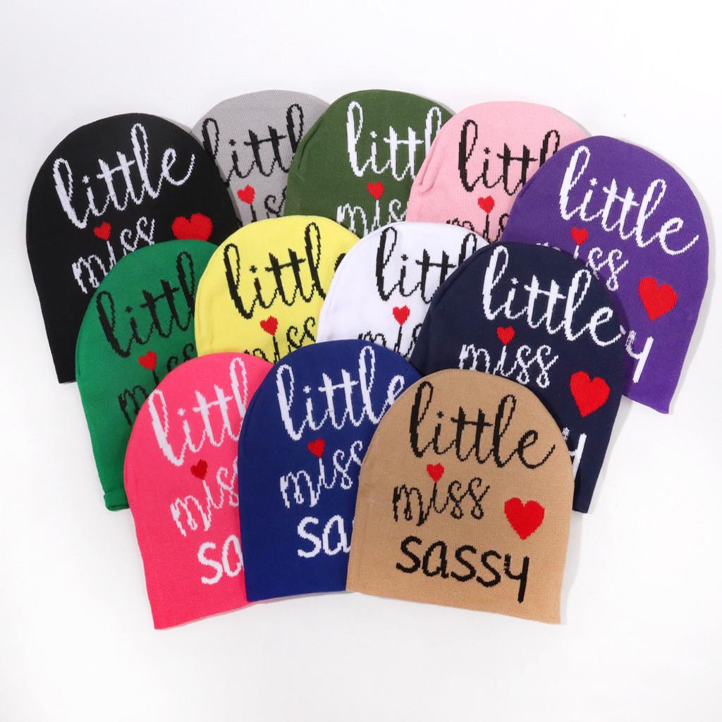 Knit Simple Letter Hat With Thermal Function For Daily Use Supplies Decoration