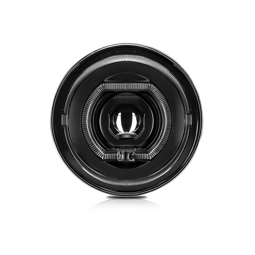 7 Inch Round LED Headlight Motorcycle Light H4 Connector with 4 Illumination Modes Fits for Jeep Wrangler