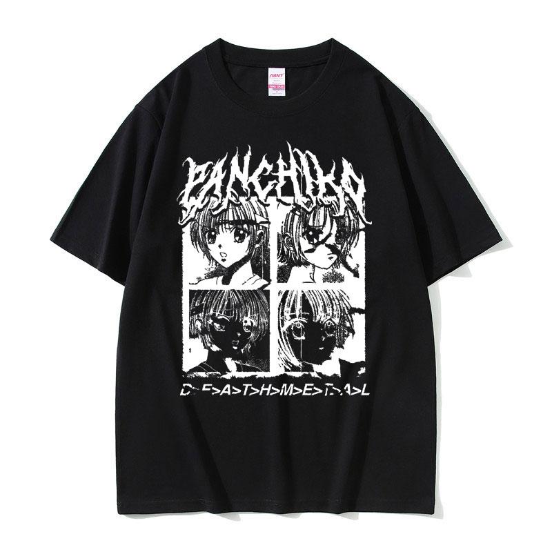 2025 Summer Panchiko DEATHMETAL Album Graphic Print Men Women Hip Hop Oversized Male Vintage100 Pure Cotton Printed Tshirt