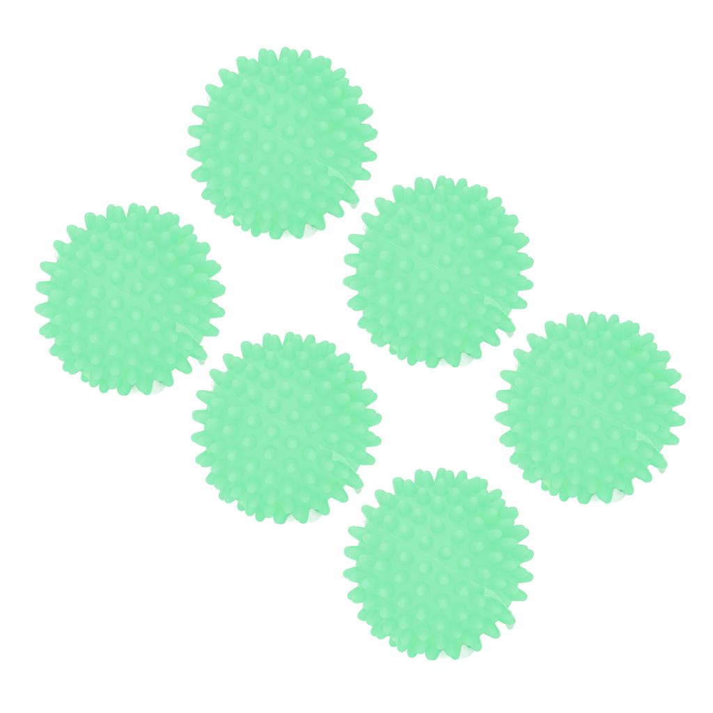 6Pcs Laundry Ball Non Toxic PVC Safe Reusable Household Supplies for Washing Machine WasherGreen