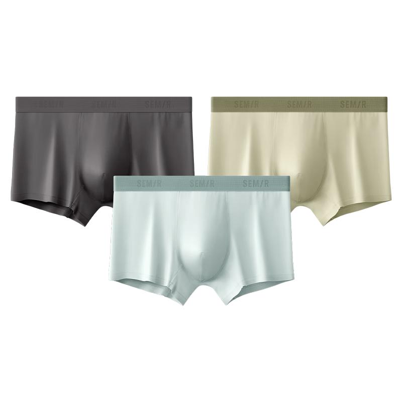 

Semir Men s Modal 60s Antibacterial Ice Silk Boxer Briefs 3-Pack 4XL