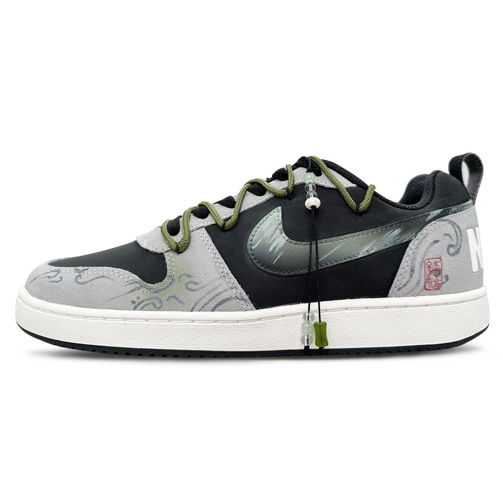 Nike Court Borough Bamboo Harmony Ascending, Shimmery Cat Slip Resistant Abrasion Resistant Low Top Skateboard Shoes 844881-005(Team79-)