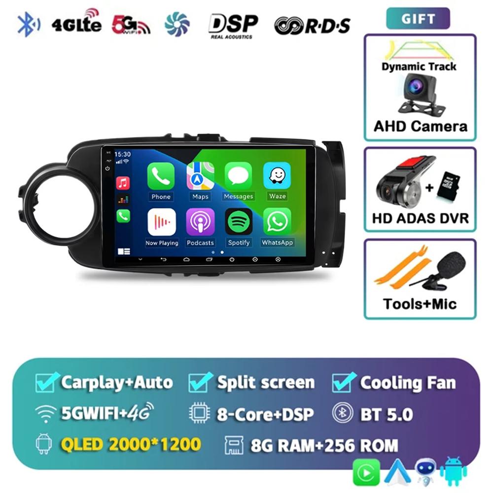 Android 14 Carplay Car Radio For Toyota Yaris 2012 2013 2014 2015 2016 2017 Navigation GPS Multimedia Player Stereo Wifi BT Auto