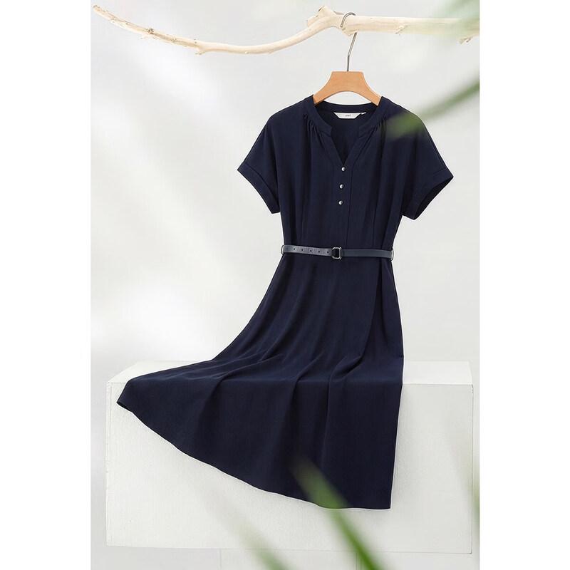 Elegant V-Neck A-Line Summer Dress