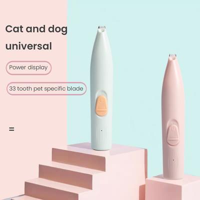 Dog Paw Trimmer with LED Light Low Noise Cat Paw Hair Trimmer Electric Pet Grooming Clippers for Dogs Cats Paw Hair Trimming Safety