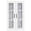 Wall Mounted Glass Cabinet PORTO White 60 x 31 x 100 cm Particleboard