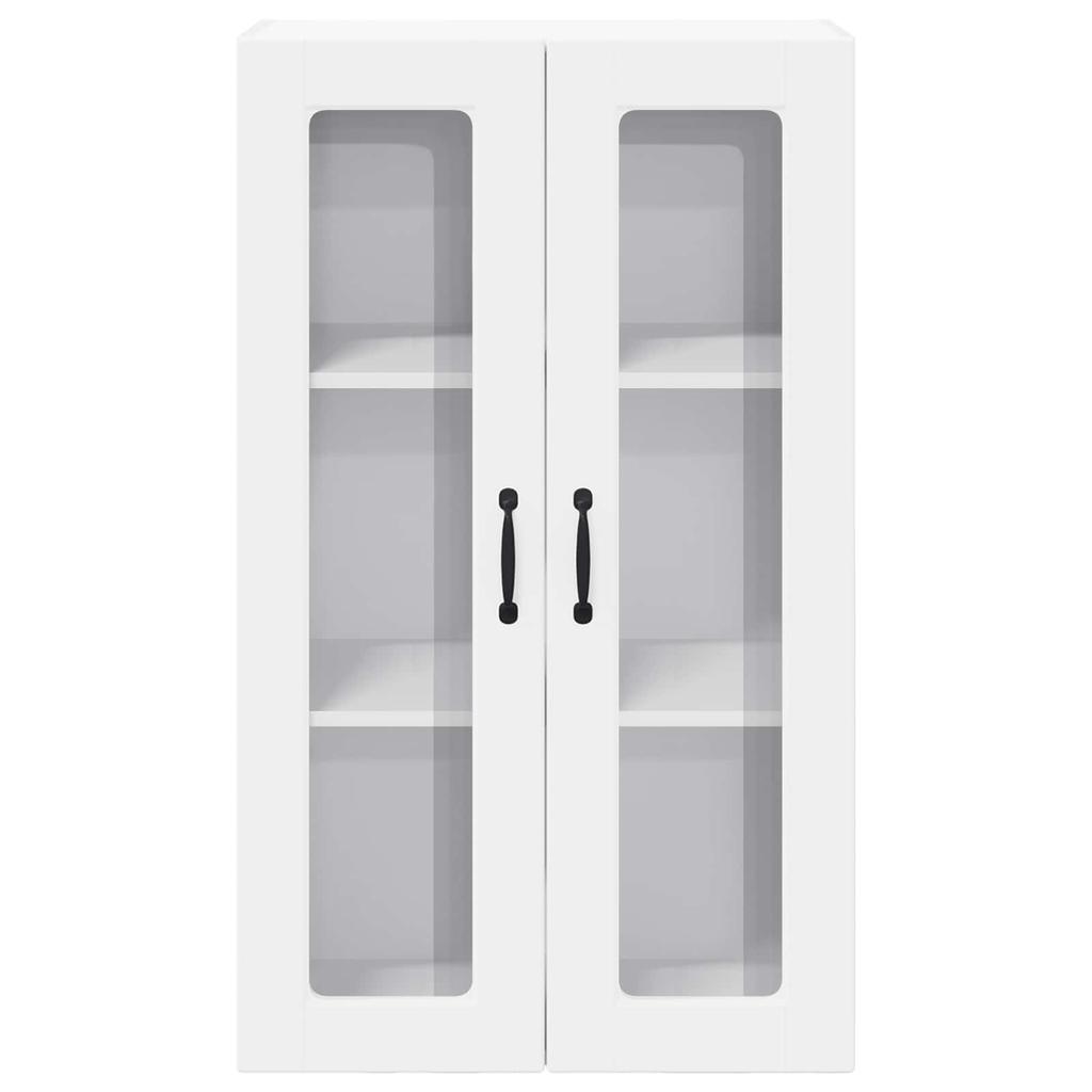 Wall Mounted Glass Cabinet PORTO White 60 x 31 x 100 cm Particleboard