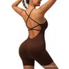 Seamless European & American One-Piece Yoga Suit with Stylish Back Design