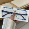 European American Style Glasses Women Irregular Shape Blue Light Blocking Mens Glasses Frame New Stylish Decorative Glass