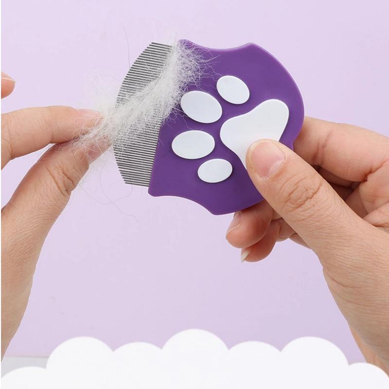 Mini Pet Face & Flea Comb - Gentle Dual-Sided Grooming Brush for Dog & Cat Facial Hair, Detangling & Flea Removal Tool