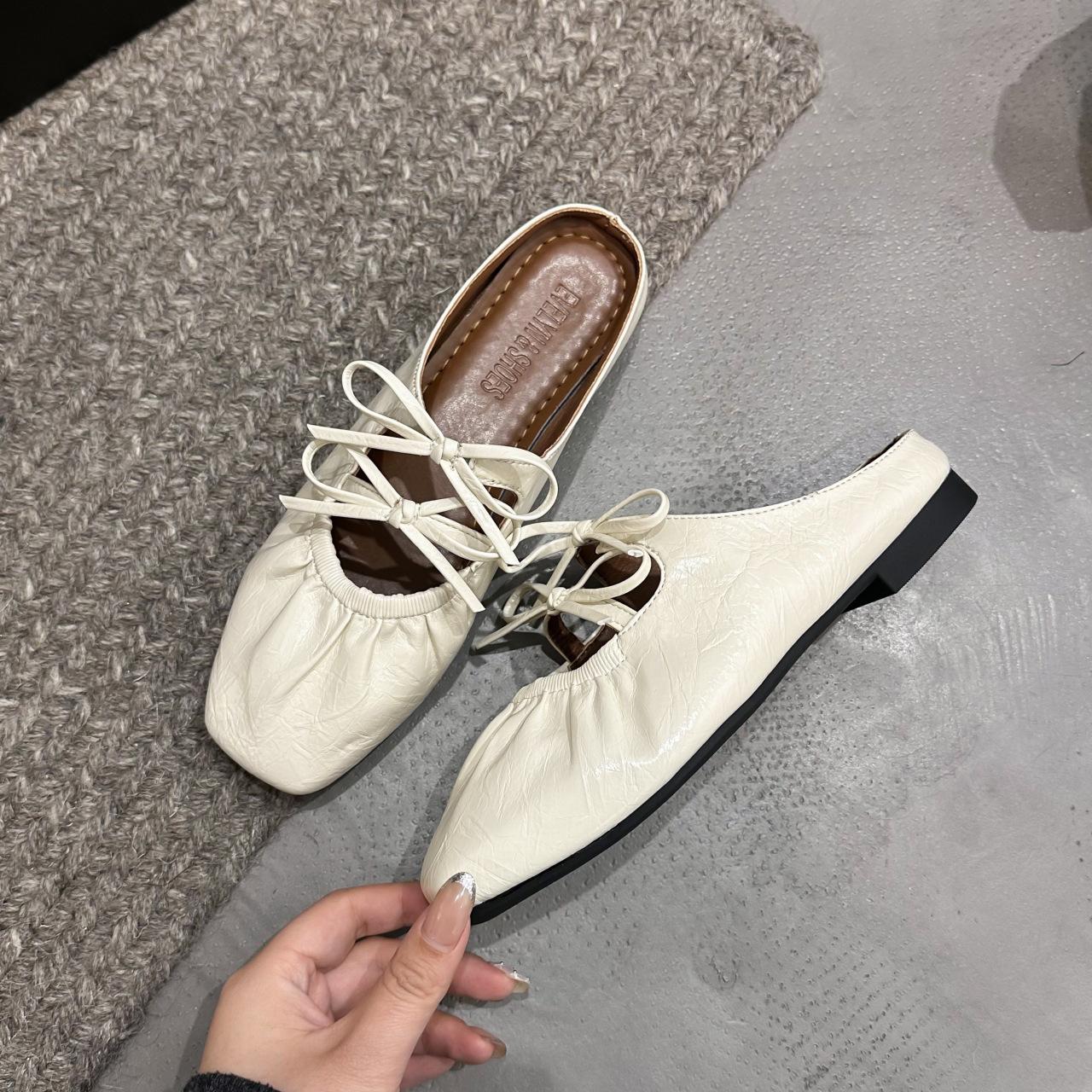 

Квадратная головка серебристого цвета Мэри Джейн внутренние одинарные туфли женские туфли 2025 весна французский бежевый нежные вечерние туфли женские 35