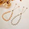 Baroque Freshwater Pearl Adjustable Slide Bracelet Women White Pink Irregular Shape 6-7mm