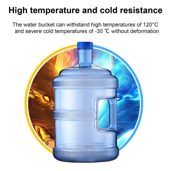 Water Cooler Replacement Jug Reusable with Handle And Screw Top, 3.78L Capacity Dispenser Bottle Dispenser, Plastic Portable for Home Office