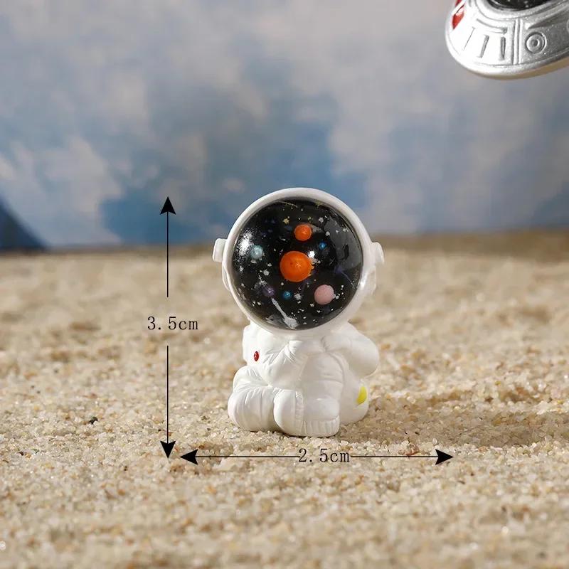 Figurki Miniaturowe Słodkie Kreskówkowe Astronauci Króliczki Mikro Krajobraz Ozdoby do Dekoracji Domu Królik Rzemiosło Pokój Biurko Dekoracja