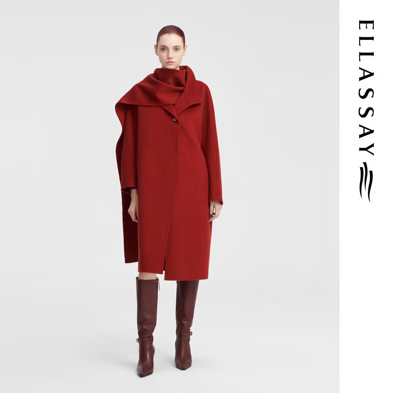 

ELLASSAY Women s 100% Cashmere Lapel Wool Coat S
