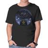 Unisex Crew Neck T-Shirt War Of Gods Starry Night Graphic Short Sleeve Casual Tee